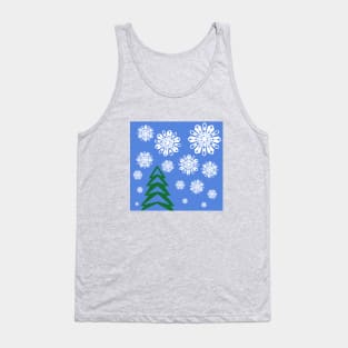 Hanukkah Christmas Snowy Scene Tank Top